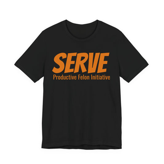 SERVE T‑Shirt — "Through love SERVE one another" (Galatians 5:13)
